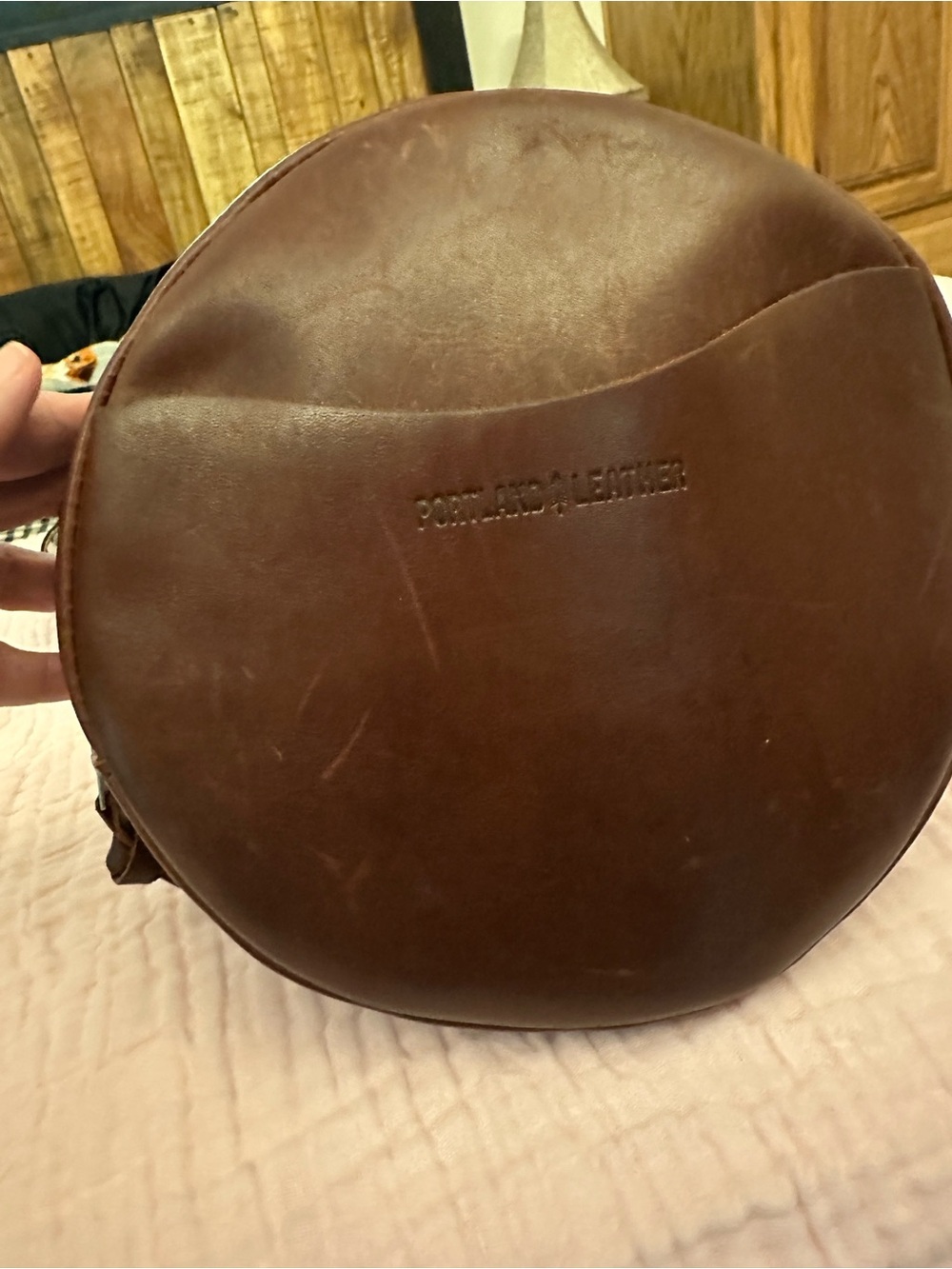 Portland Leather Round Belt Bag - Dark Brown